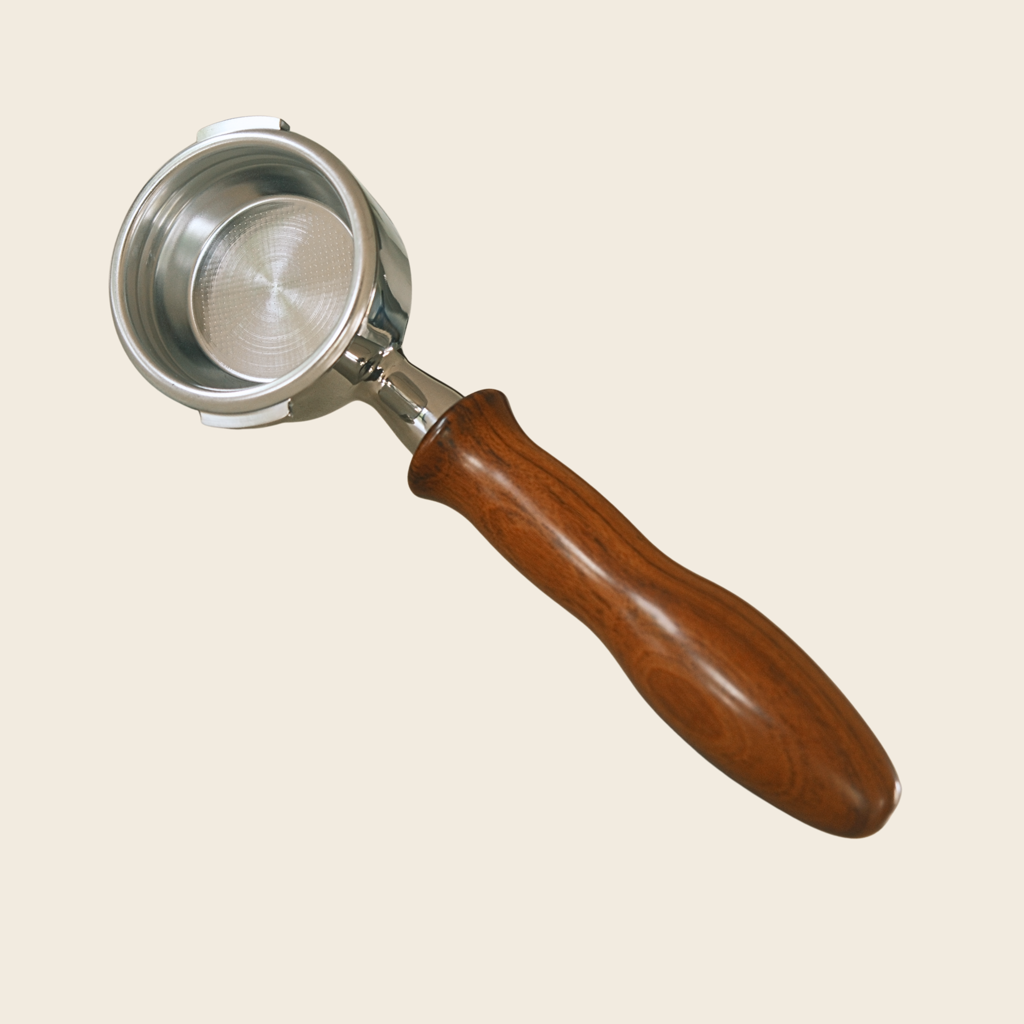 Gaggia Classic 58mm Bottomless Portafilter – Ergonomic Solid Timber Handle