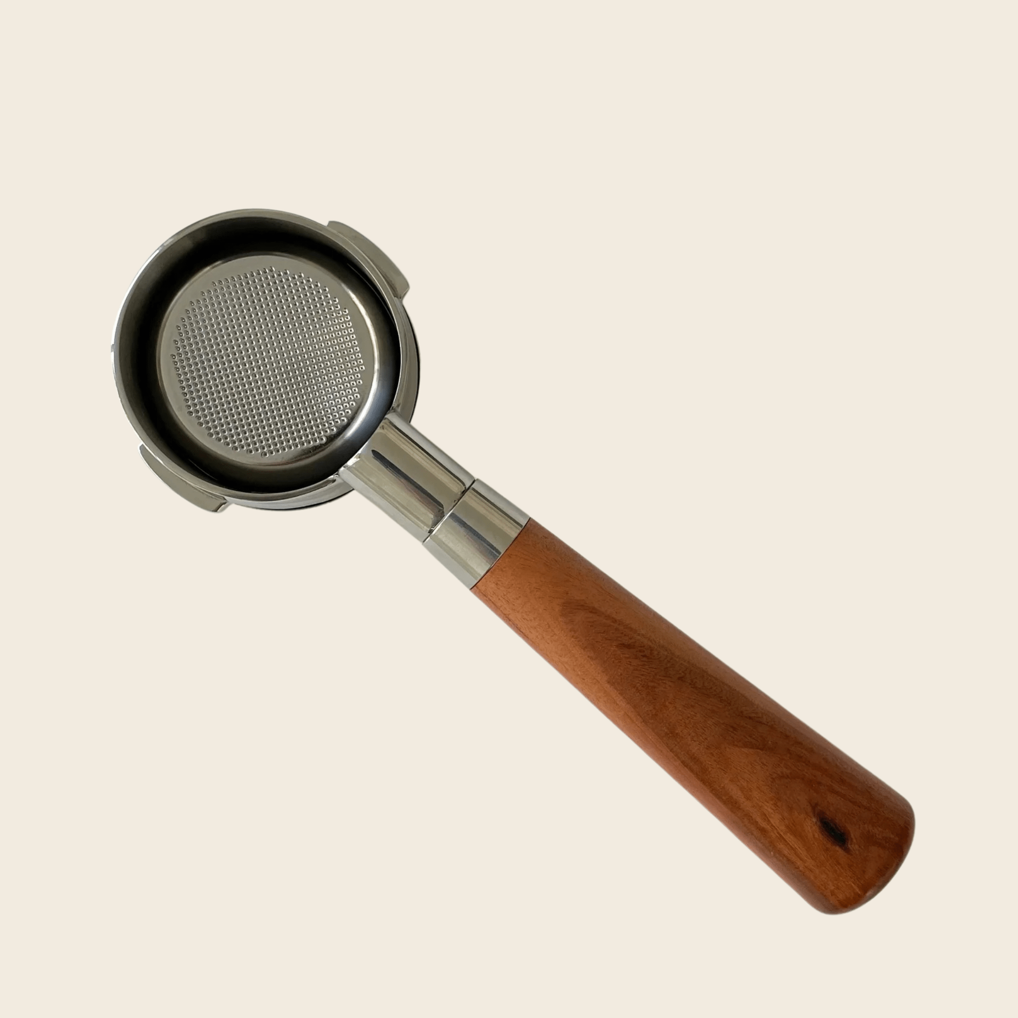 Breville 58mm - Bottomless Portafilter - Almond Solid Wood — rear view