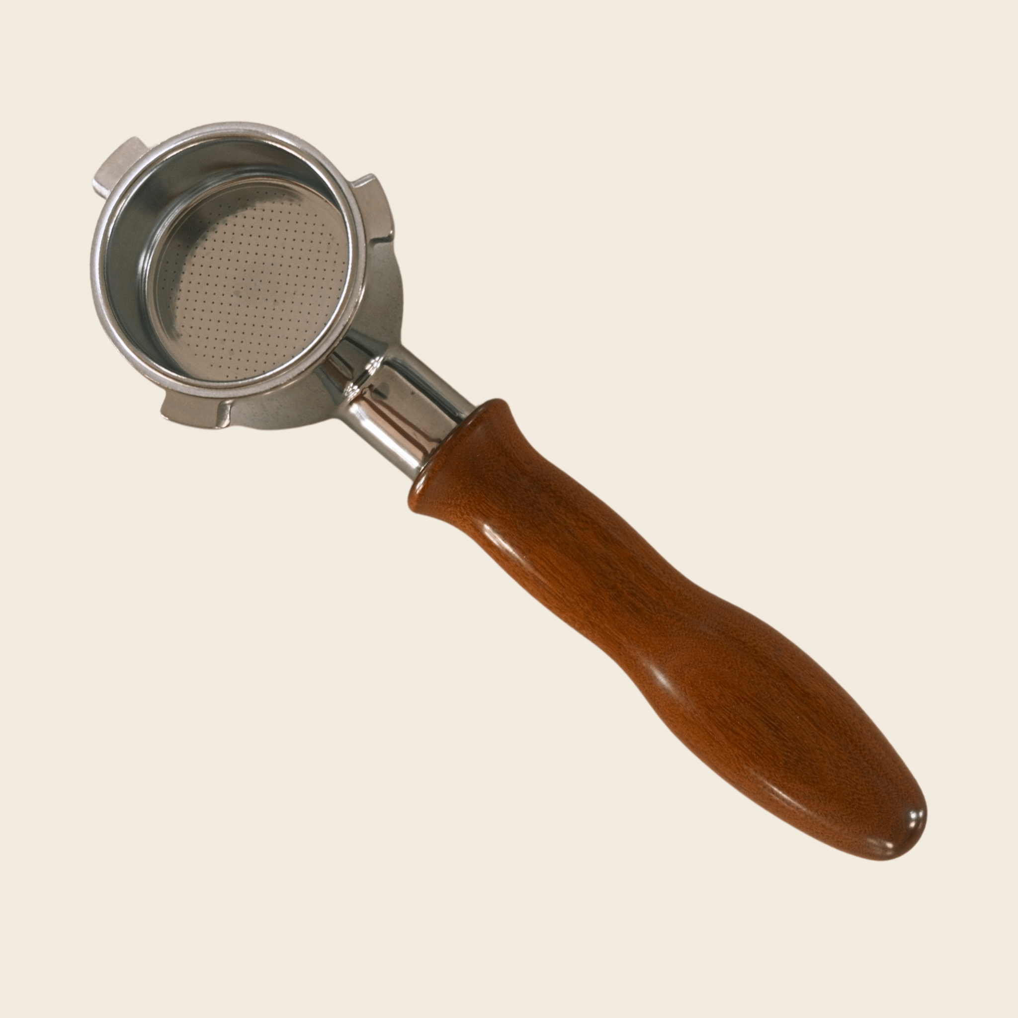 De’Longhi La Specialista 51mm Bottomless Portafilter — Ergonomic Timber Handle — front view