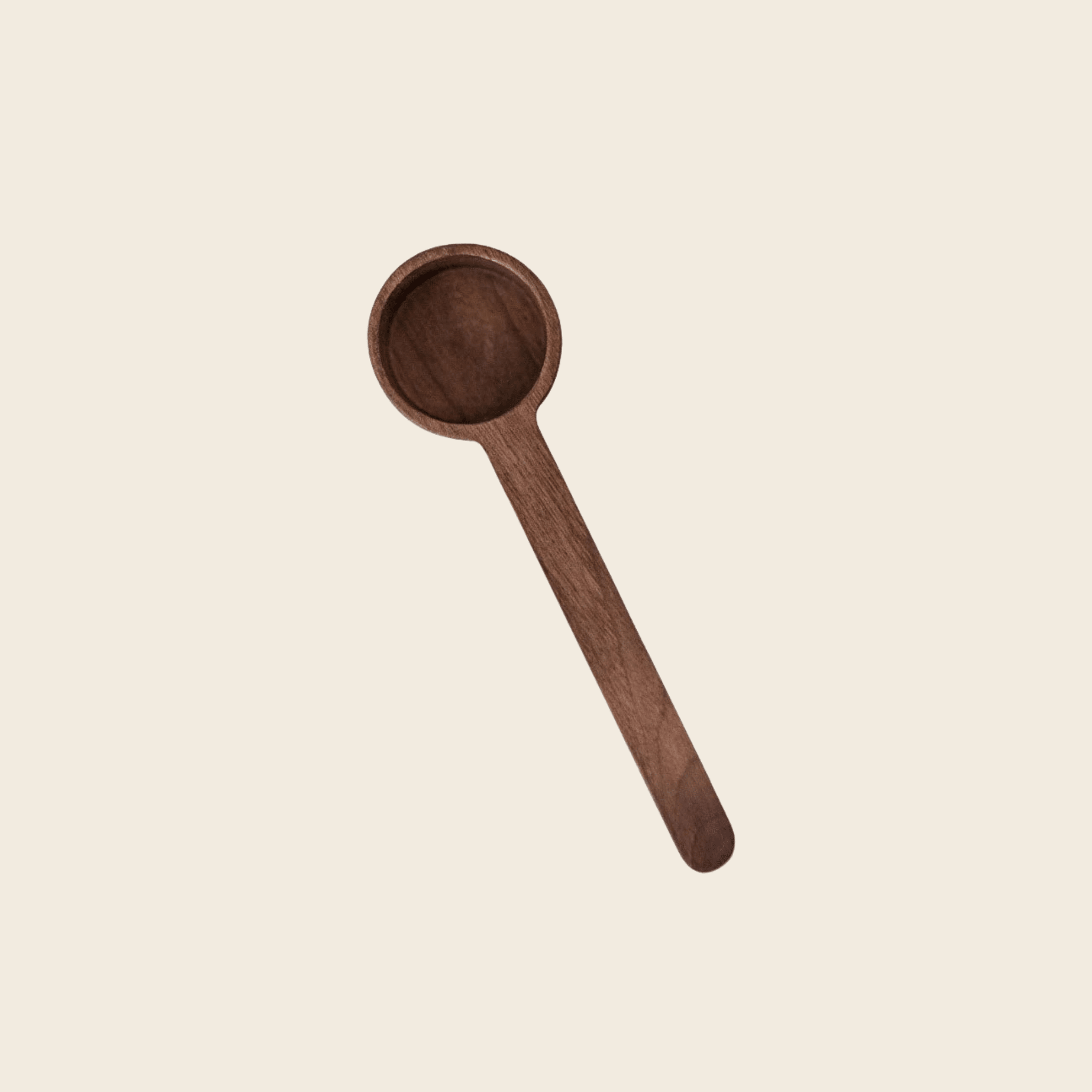 Walnut Coffee Spoon — front view
