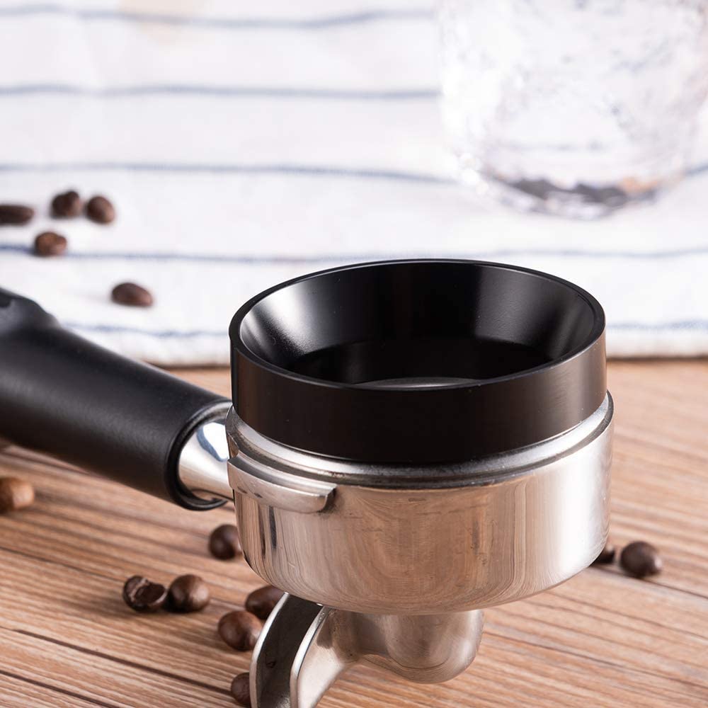 Coffee Dosing Ring - Silver — lifestyle shot