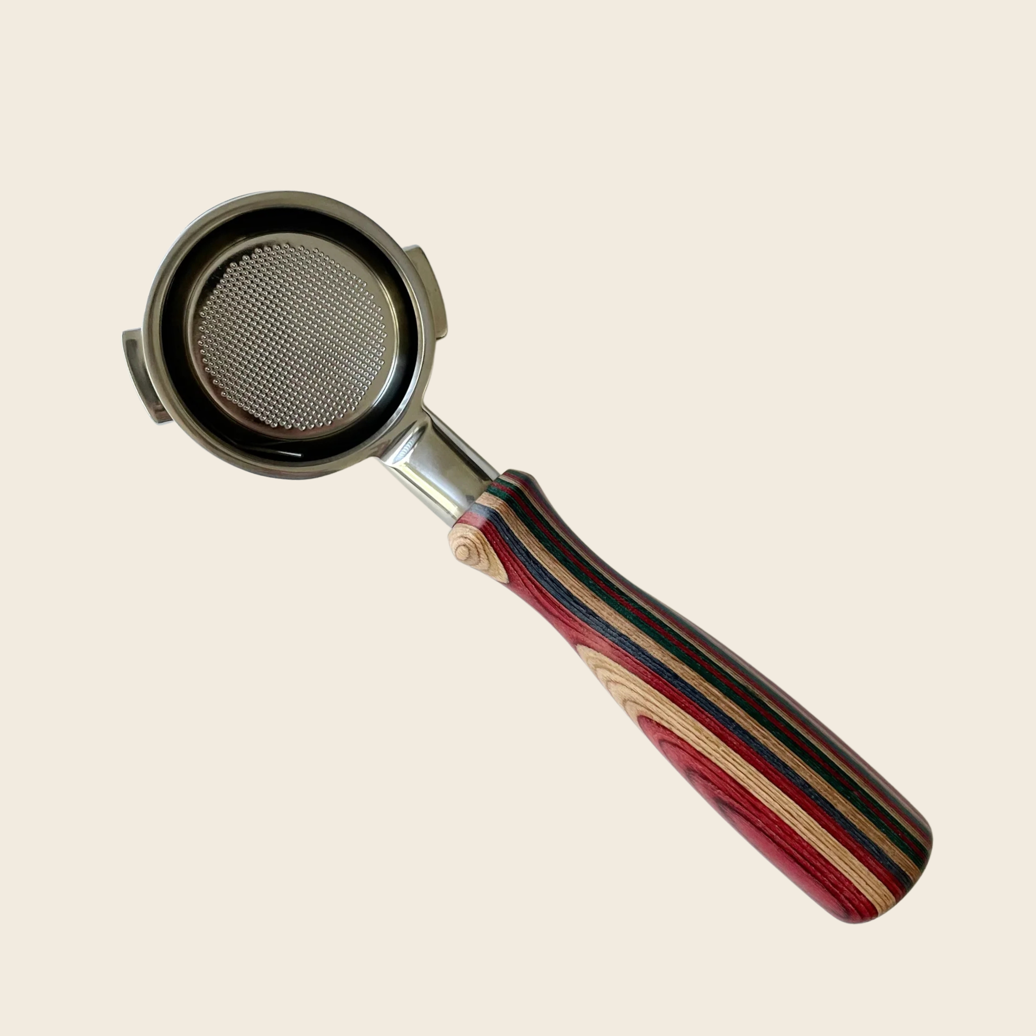 Nuova 58mm ボトムレス ポルタフィルター - プレミアム ウッドグレイン